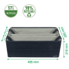 Leitz sac de rangement en tissu (L) - gris SE001134 - 2