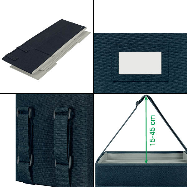 Leitz sac de rangement en tissu (M) - gris 243790 - 3