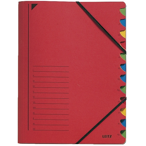 Leitz trieur (12 onglets) - rouge 202862 - 1