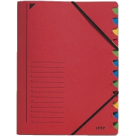 Leitz trieur (12 onglets) - rouge 202862