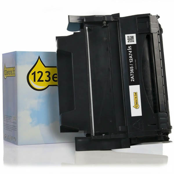 Lexmark 12A7365 / 12A7465 toner extra haute capacité (marque 123encre) - noir 034360 - 2