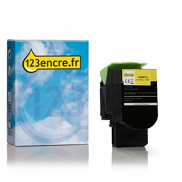 Lexmark 24B6010 toner (marque 123encre) - jaune 037451 - 1