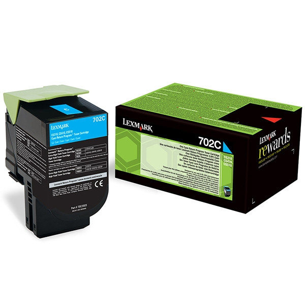Lexmark 702C (70C20C0) toner (d'origine) - cyan 037240 - 1