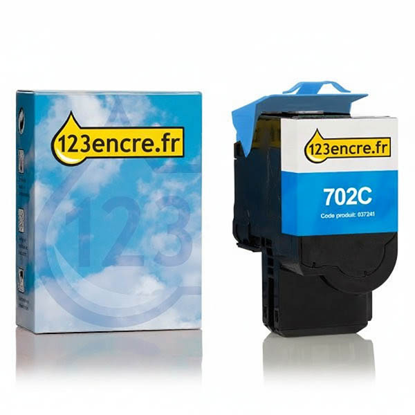 Lexmark 702C (70C20C0) toner (marque 123encre) - cyan 037241 - 1