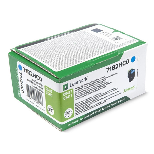 Lexmark 71B2HC0 toner haute capacité (d'origine) - cyan 037750 - 1