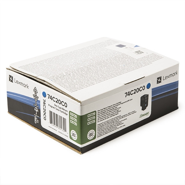 Lexmark 74C20C0 toner (d'origine) - cyan 037606 - 1