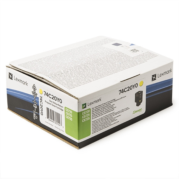 Lexmark 74C20Y0 toner jaune (d'origine) 037610 - 1