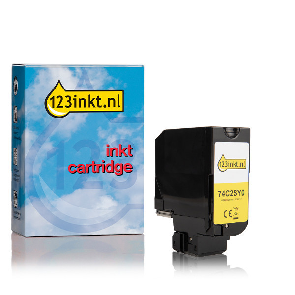 Lexmark 74C20Y0 toner (marque 123encre) - jaune 037611 - 1