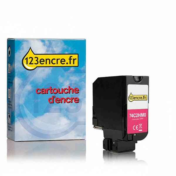 Lexmark 74C2HM0 toner extra haute capacité (marque 123encre) - magenta 037669 - 1