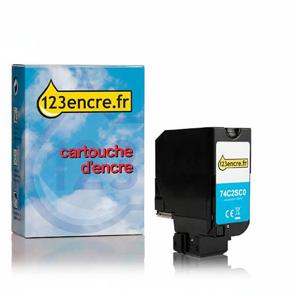 Lexmark 74C2SC0 toner haute capacité (marque 123encre) - cyan 037615 - 1