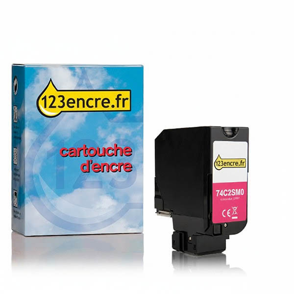 Lexmark 74C2SM0 toner haute capacité (marque 123encre) - magenta 037617 - 1
