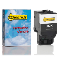 Lexmark 802K (80C20K0) toner faible capacité (marque 123encre) - noir