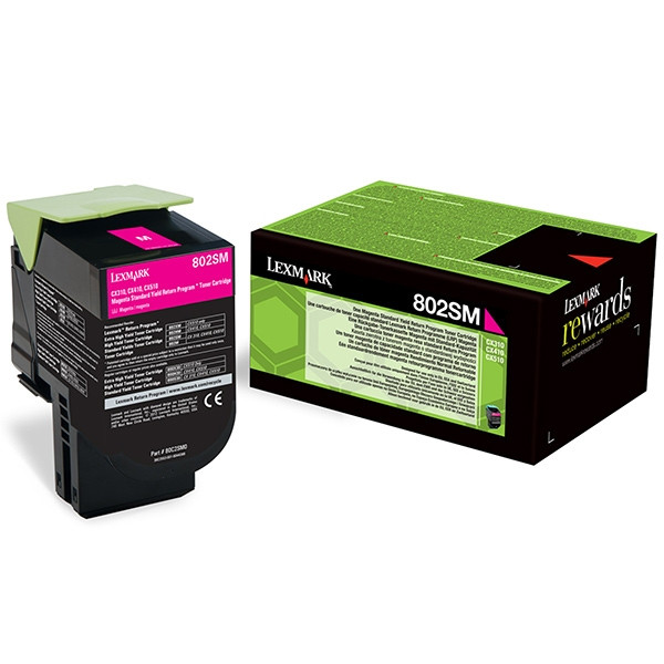 Lexmark 802SM (80C2SM0) toner (d'origine) - magenta 037288 - 1