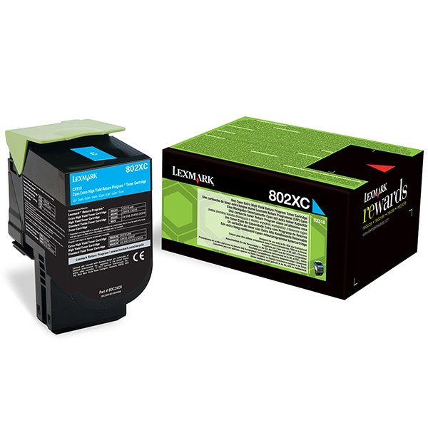 Lexmark 802XC (80C2XC0) toner extra haute capacité (d'origine) - cyan 037302 - 1