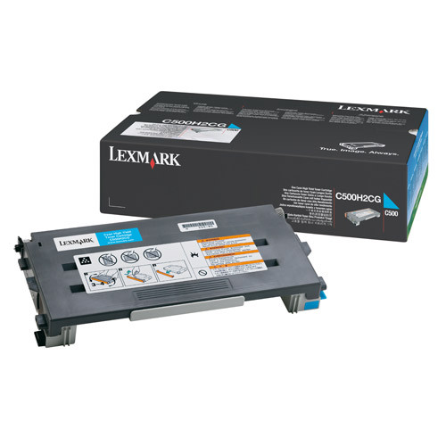 Lexmark C500H2CG toner cyan haute capacité (d'origine) 034800 - 1