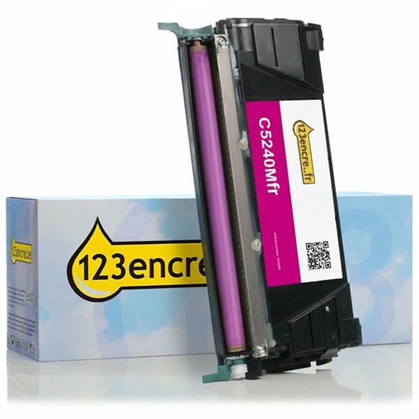 Lexmark C5240MH toner haute capacité (marque 123encre) - magenta 034696 - 1
