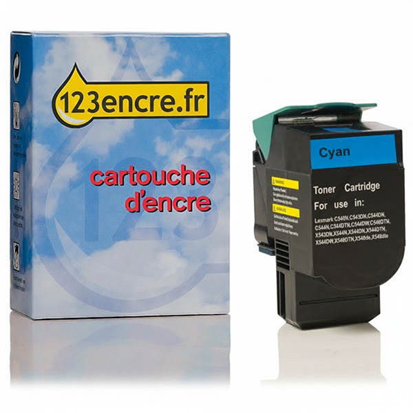 Lexmark C540H1CG toner haute capacité (marque 123encre) - cyan 037019 - 1
