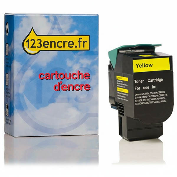Lexmark C540H1YG toner haute capacité (marque 123encre) - jaune 037023 - 1