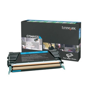 Lexmark C734A1CG toner (d'origine) - cyan 037070 - 1