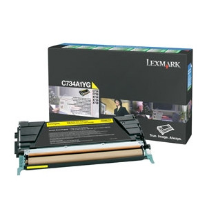 Lexmark C734A1YG toner (d'origine) - jaune 037074 - 1