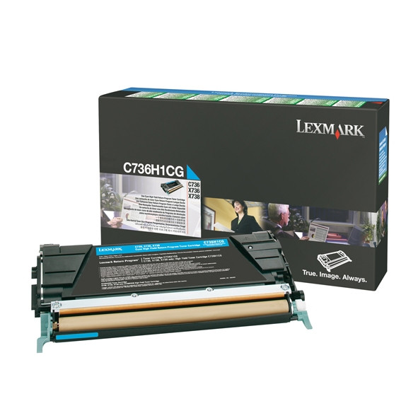 Lexmark C736H1CG toner haute capacité (d'origine) - cyan 037078 - 1