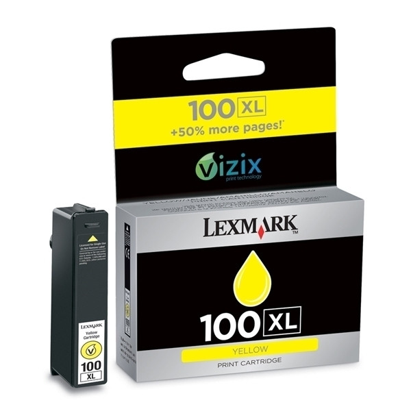 Lexmark N°100XL (14N1071E) cartouche d'encre jaune haute capacité (d'origine) 040428 - 1