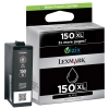 Lexmark N°150XL (14N1614E) cartouche d&#039;encre haute capacité (d&#039;origine) - noir 040464