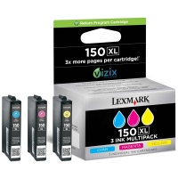 Lexmark N°150XL (14N1807E) multipack C/M/Y (d'origine) 040482