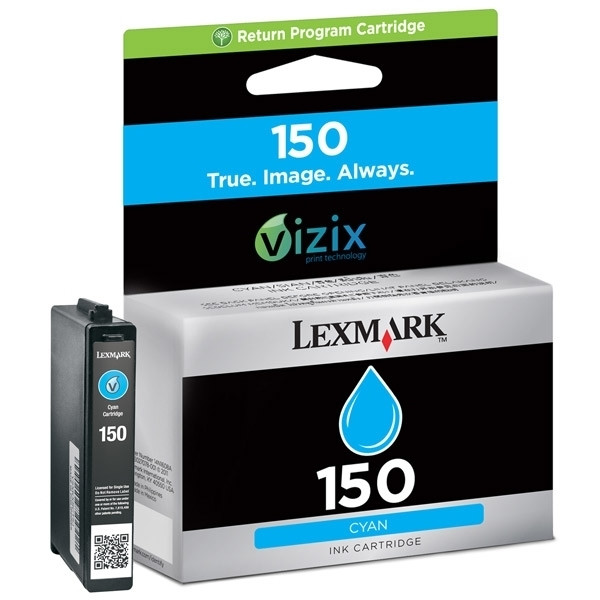 Lexmark N°150 (14N1608E) cartouche d'encre cyan (d'origine) 040458 - 1