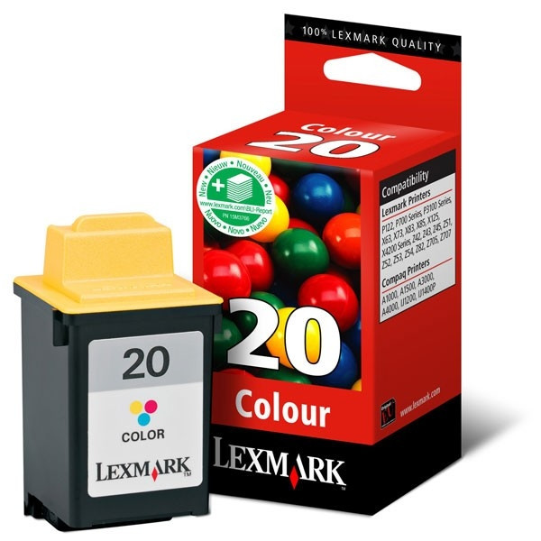 Lexmark N°20 (15MX120) cartouche d'encre (d'origine) - couleur 040049 - 1