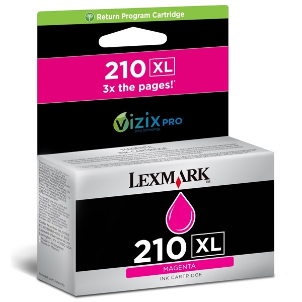 Lexmark N°210XL (14L0176E) cartouche d'encre magenta haute capacité (d'origine) 040612 - 1
