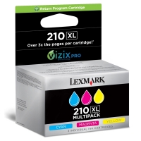 Lexmark N°210XL (14L0269E) multipack C/M/Y (d'origine) 040618