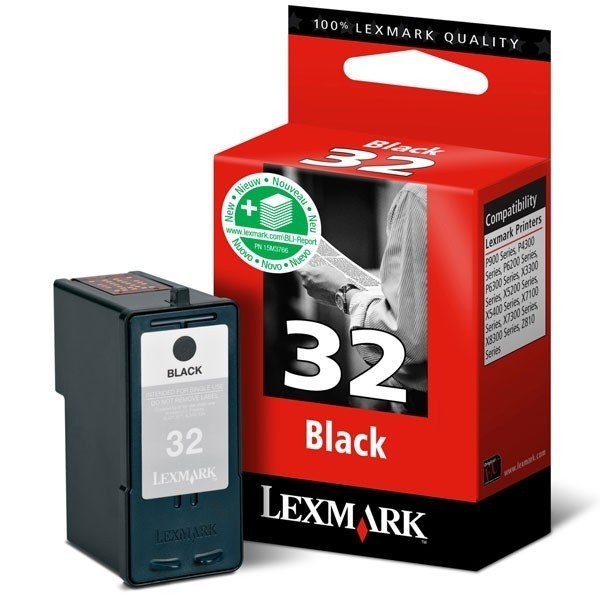 Lexmark N°32 (18CX032E) cartouche d'encre noire (d'origine) 040219 - 1