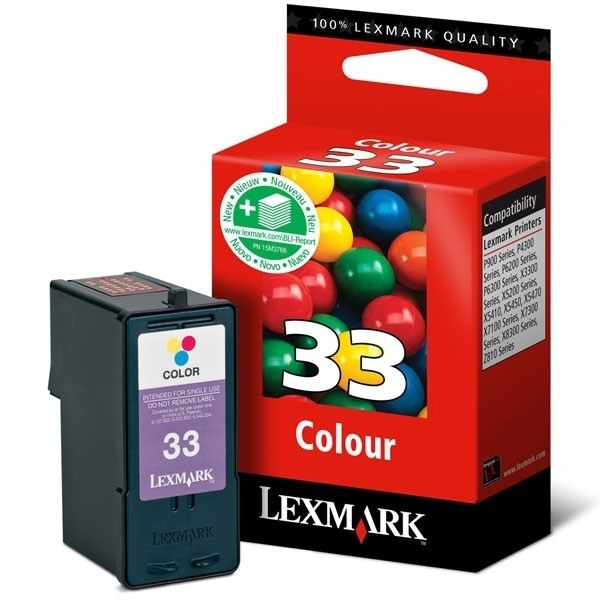 Lexmark N°33 (18CX033E) cartouche d'encre (d'origine) - couleur 040229 - 1