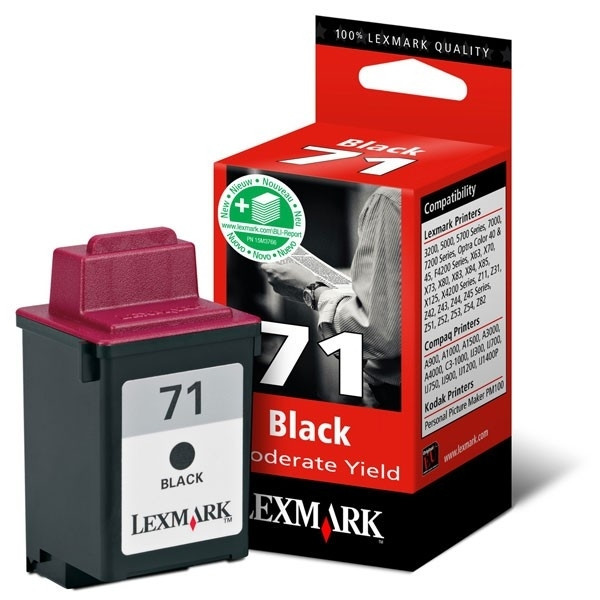 Lexmark N°71 (15MX971) cartouche d'encre noire (d'origine) 040259 - 1