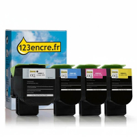 Lexmark offre : 24B6011, 08, 09, 10 noir + 3 couleurs (marque 123encre) 131982
