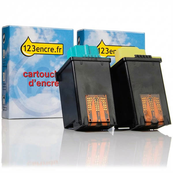 Lexmark offre combinée: N°50 (17G0050) noir + N°25 (15M0125) couleur (marque 123encre) 040065 - 1