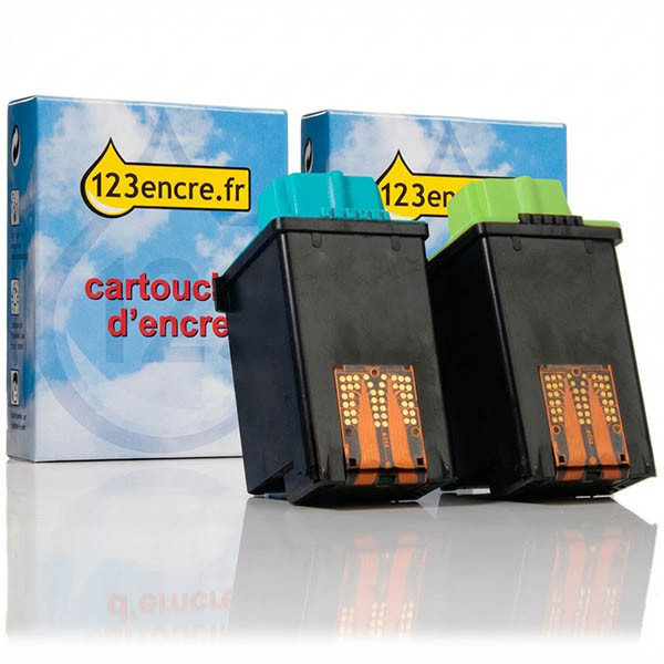 Lexmark offre combinée: N°50 (17G0050) noir + N°60 (17G0060) couleur (marque 123encre) 040075 - 1