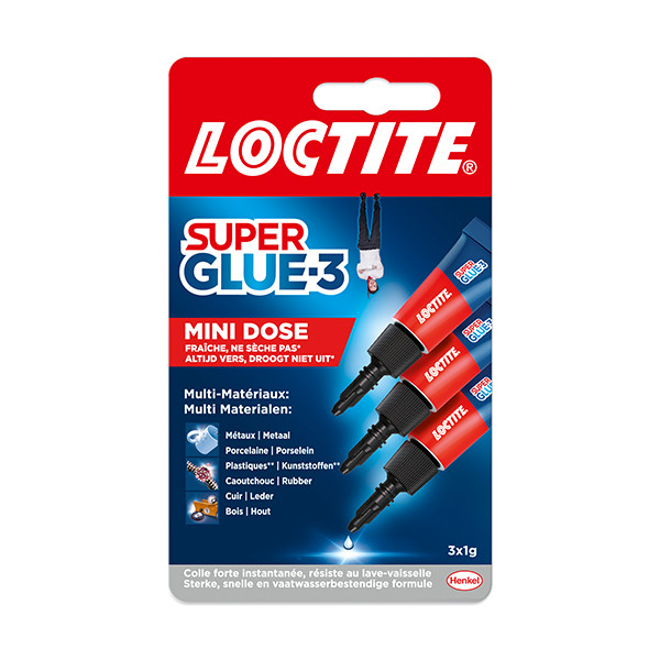 Loctite Mini Trio colle instantanée (3 x 1 gramme) 236922 - 1