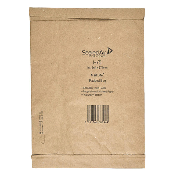 Mail Lite enveloppe matelassée 264 x 374 mm - autocollant (50 pièces) - marron 209412 - 1