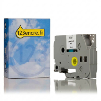 Marque 123encre remplace Brother HSe-211 ruban thermorétractable 6 mm- noir sur blanc