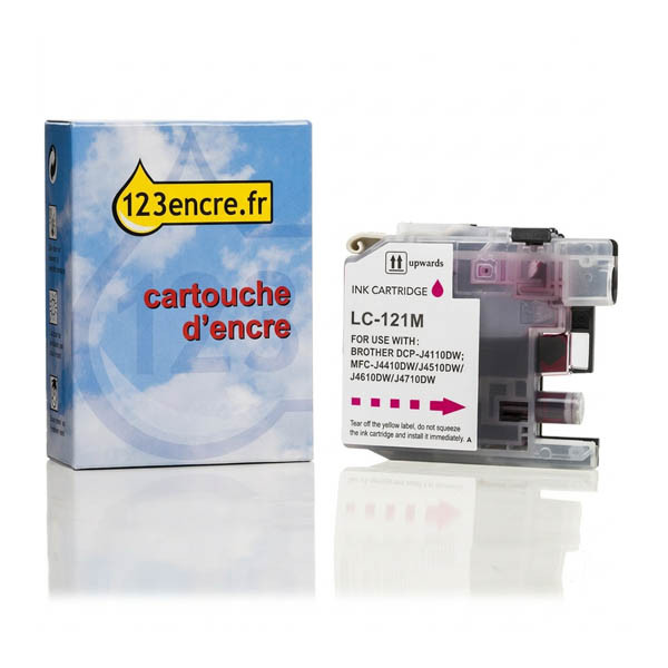 Marque 123encre remplace Brother LC-121M cartouche d'encre- magenta 029119 - 1