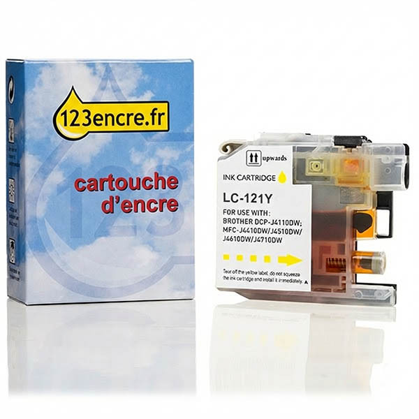 Marque 123encre remplace Brother LC-121Y cartouche d'encre- jaune 029121 - 1