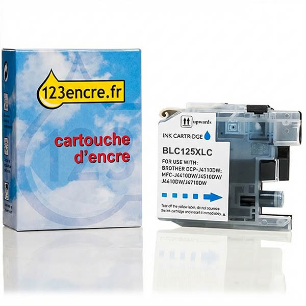 Marque 123encre remplace Brother LC-125XLC cartouche d'encre haute capacité- cyan 029101 - 1
