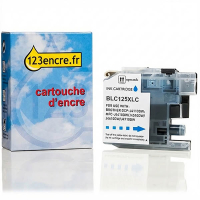 Marque 123encre remplace Brother LC-125XLC cartouche d'encre haute capacité- cyan