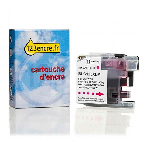 Marque 123encre remplace Brother LC-125XLM cartouche d'encre haute capacité- magenta 029103 - 1