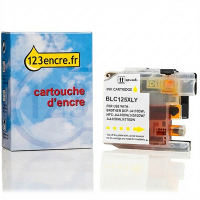 Marque 123encre remplace Brother LC-125XLY cartouche d'encre haute capacité- jaune