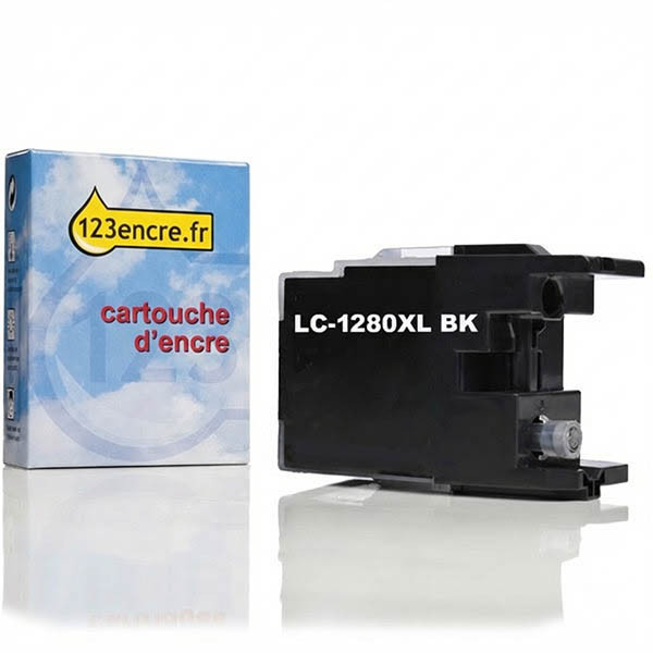 Marque 123encre remplace Brother LC-1280XLBK cartouche d'encre haute capacité- noir 029057 - 1