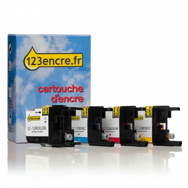 Marque 123encre remplace Brother LC-1280XLVALBP multipack 4 cartouches 132128 - 1