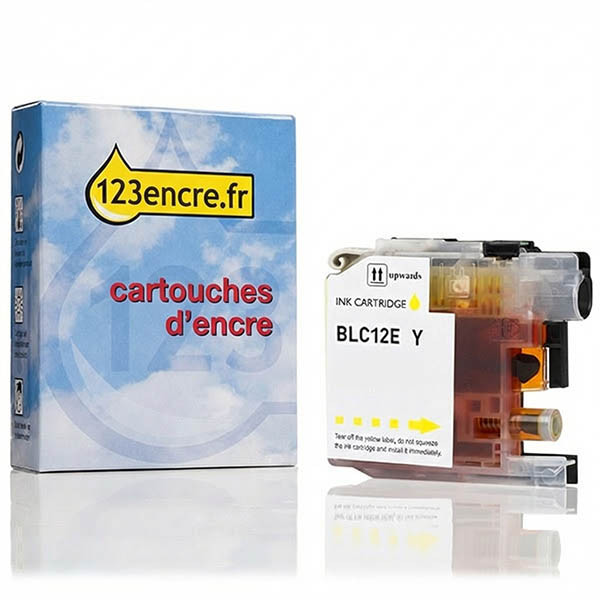 Marque 123encre remplace Brother LC-12EY cartouche d'encre- jaune 028941 - 1